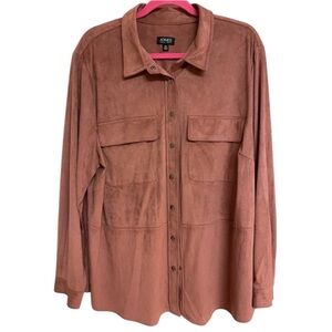 Jones New York Shacket/Top 3X Rust NWOT